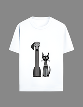 Dog And Cat Unisex Standard Crew T-Shirt