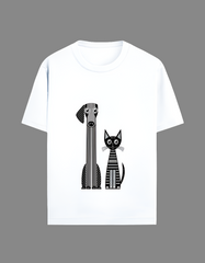 Dog And Cat Unisex Standard Crew T-Shirt