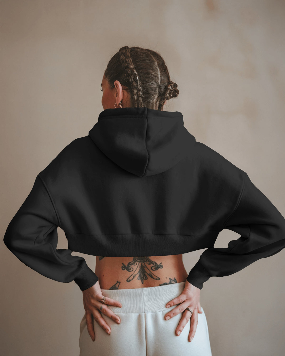A Female Cropped Hoodie In 4 Colours