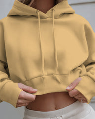 A Female Cropped Hoodie In 4 Colours