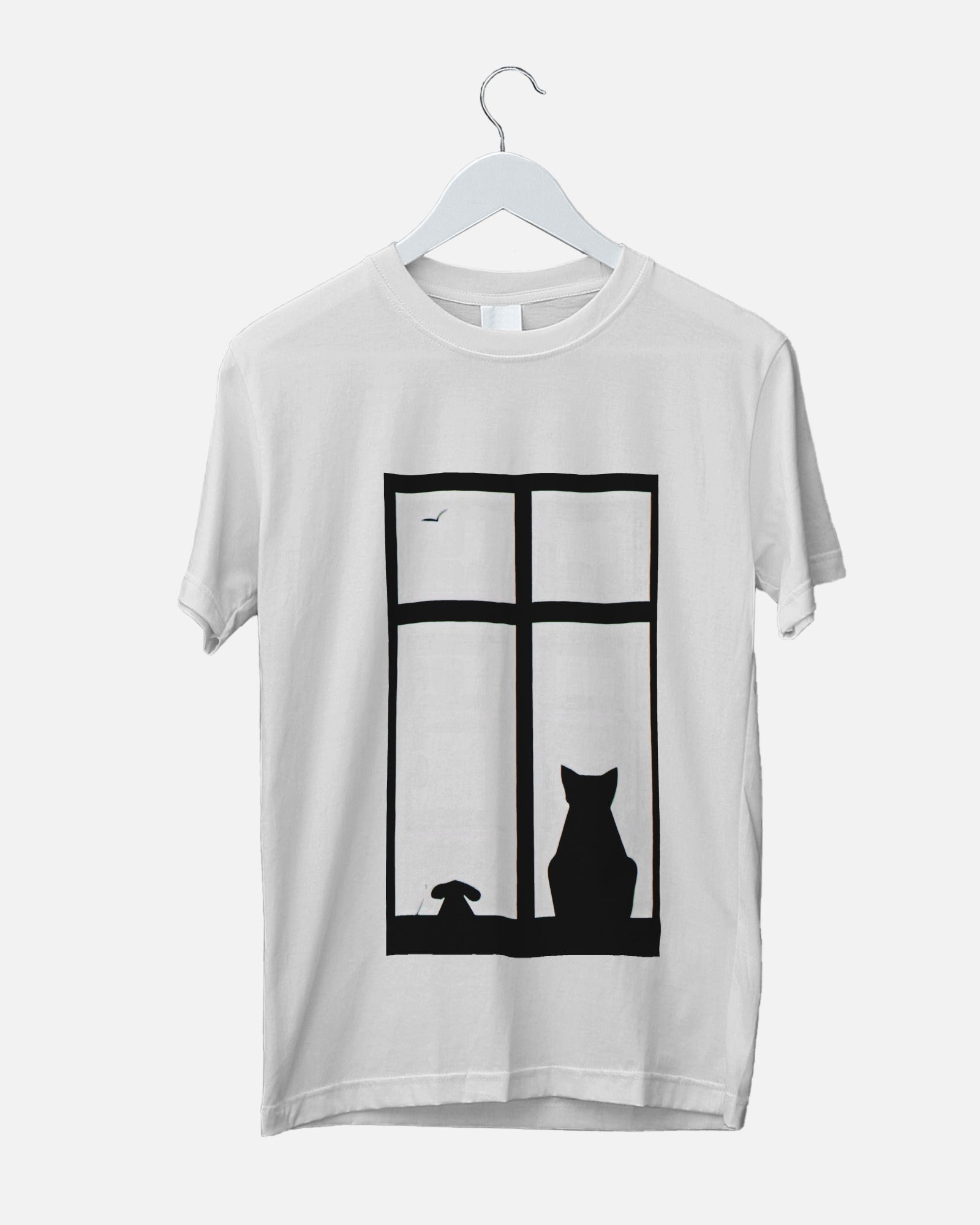 Cat And Dog Unisex Classic Crew T-Shirt